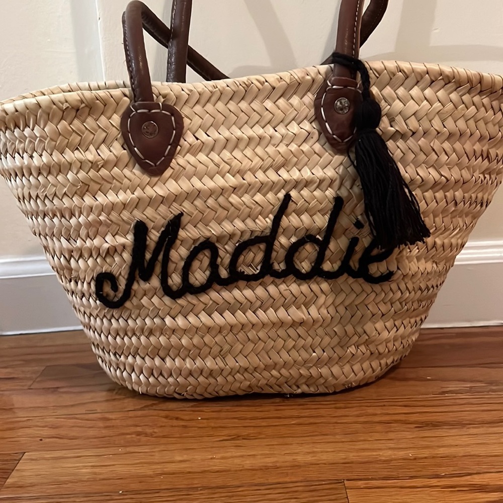 Monogrammed Maddie Woven Beach Bag | NEW